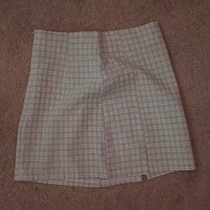 green plaid skirt